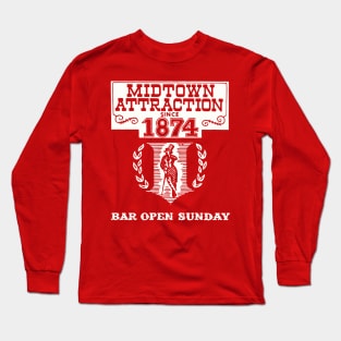 Vintage Midtown Attraction Philadelphia Bar Long Sleeve T-Shirt